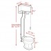 Mahogany High Tank Pull Chain Water Closet With Black Elongated Toilet Bowl And Brass Pipe - B00PUHGZ02